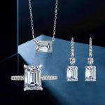 Picture of Classic Emerald Cut 3PC Jewelry Set For Women In Sterling Silver