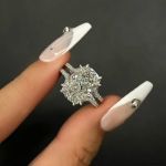 Picture of Gorgeous Split Shank Cushion Cut Engagement Ring In Sterling Silver