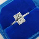 Picture of Elegant Radiant Cut Engagement Ring For Women In Sterling Silver