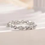 Picture of Stunning Emerald Cut Wedding Set For Women In Sterling Silver