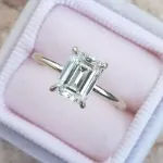 Picture of Stunning Emerald Cut Wedding Set For Women In Sterling Silver