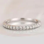 Picture of Halo Pear Cut Created White Sapphire Wedding Ring Set In White Gold