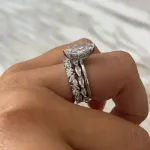 Picture of Exclusive Marquise Cut 3PC Wedding Ring Set For Women In Sterling Silver