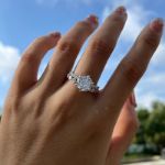 Picture of 2.5 Carat Round Cut Moissanite Diamonds Bridal Ring Set for Her In Sterling Silver