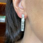 Picture of Fashion Emerald Cut & Round Cut Women's Earrings In Sterling Silver