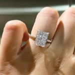 Picture of Classic 5.0 Carat Radiant Cut Simulated Diamond Solitaire Engagement Ring for Women