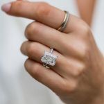 Picture of Classic Big Radiant Cut Simulated Diamond Engagement Ring for Women