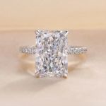 Picture of Classic Big Radiant Cut Simulated Diamond Engagement Ring for Women