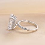 Picture of Classic Big Radiant Cut Simulated Diamond Engagement Ring for Women