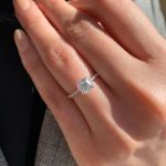 Picture of 1.5 Carat Cushion Cut White Sapphire Women's Engagement Ring