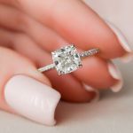 Picture of 1.5 Carat Cushion Cut White Sapphire Women's Engagement Ring