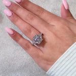 Picture of Stunning Crushed Ice Radiant Cut Three Stone Engagement Ring In Sterling Silver