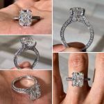 Picture of Sparkle Radiant Crushed Ice Cut Engagement Ring In Sterling Silver