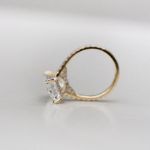 Picture of Luxurious Yellow Gold Elongated Radiant Cut Engagement Ring In Sterling Silver