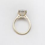 Picture of Luxurious Yellow Gold Elongated Radiant Cut Engagement Ring In Sterling Silver