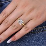 Picture of Elegant Crushed Ice Cushion Cut Moissanite Diamond Engagement Ring In Sterling Silver