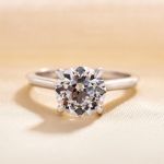 Picture of Sparkle Old European Cut Engagement Ring For Women In Sterling Silver