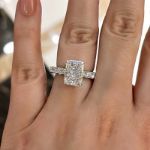 Picture of Stunning Radiant Cut Engagement Ring For Women In Sterling Silver