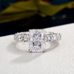 Picture of Stunning Radiant Cut Engagement Ring For Women In Sterling Silver