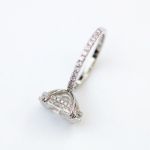 Picture of Gorgeous Oval Cut Moissanite Diamond Engagement Ring In Sterling Silver