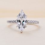 Picture of 1.5 Carat Marquise Cut Women's Engagement Ring In Sterling Silver