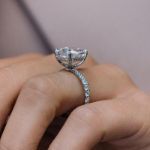 Picture of Elegant Cushion Cut Engagement Ring For Women In Sterling Silver