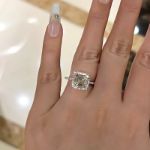 Picture of Elegant Asscher Cut Women's Engagement Ring In Sterling Silver