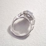 Picture of Vintage Halo Oval Cut Engagement Ring In Sterling Silver