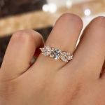 Picture of Vintage Art Deco Rose Gold Round Cut Engagement Ring In Sterling Silver