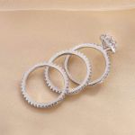 Picture of Exquisite Halo Pear Cut 3PC Wedding Ring Set In Sterling Silver