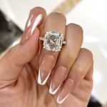 Picture of Stunning Asscher Cut Women's Engagement Ring In Sterling Silver