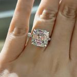 Picture of Stunning Asscher Cut Women's Engagement Ring In Sterling Silver