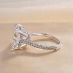 Picture of Stunning Asscher Cut Women's Engagement Ring In Sterling Silver