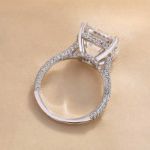 Picture of Stunning Asscher Cut Women's Engagement Ring In Sterling Silver