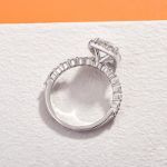 Picture of Stunning Halo Cushion Cut Engagement Ring In Sterling Silver