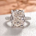 Picture of Stunning Cushion Cut Engagement Ring For Women In Sterling Silver