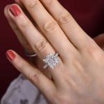 Picture of Stunning Cushion Cut Engagement Ring For Women In Sterling Silver