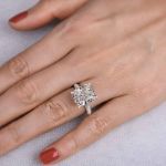 Picture of Stunning Cushion Cut Engagement Ring For Women In Sterling Silver