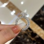 Picture of Luxurious Halo Oval Cut Engagement Ring In Sterling Silver