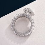 Picture of Luxurious Halo Oval Cut Engagement Ring In Sterling Silver