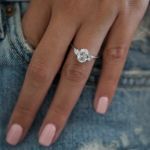 Picture of Elegant Oval Cut Three Stone Engagement Ring In Sterling Silver