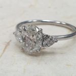 Picture of Elegant Oval Cut Three Stone Engagement Ring In Sterling Silver