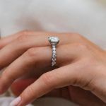 Picture of Elegant Round Cut Engagement Ring For Women In Sterling Silver