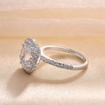 Picture of Elegant Halo Cushion Cut Engagement Ring In Sterling Silver