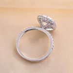 Picture of Elegant Halo Cushion Cut Engagement Ring In Sterling Silver