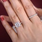 Picture of Exclusive Cushion Cut Women's Engagement Ring In Sterling Silver