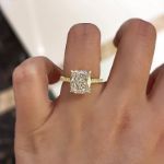 Picture of Exclusive Cushion Cut Women's Engagement Ring In Sterling Silver