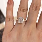 Picture of Exclusive Cushion Cut Women's Engagement Ring In Sterling Silver