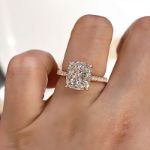 Picture of Exclusive Cushion Cut Women's Engagement Ring In Sterling Silver