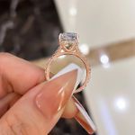 Picture of Exclusive Cushion Cut Women's Engagement Ring In Sterling Silver